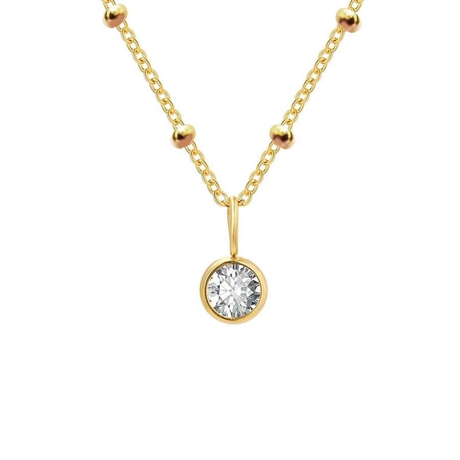 Round Birthstone Pendant Necklace